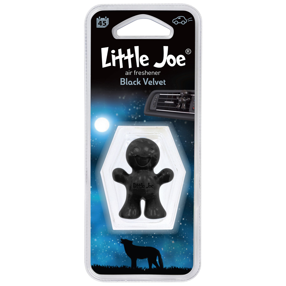 Little Joe Black Velvet Clip Car Air Freshener Image 1
