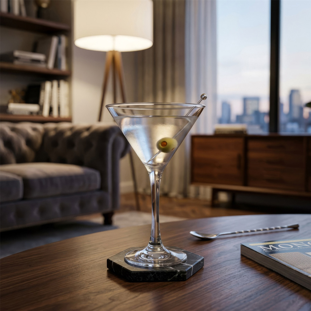 Rink Drink Clear Martini Glass 175ml 24 Pack Image 2