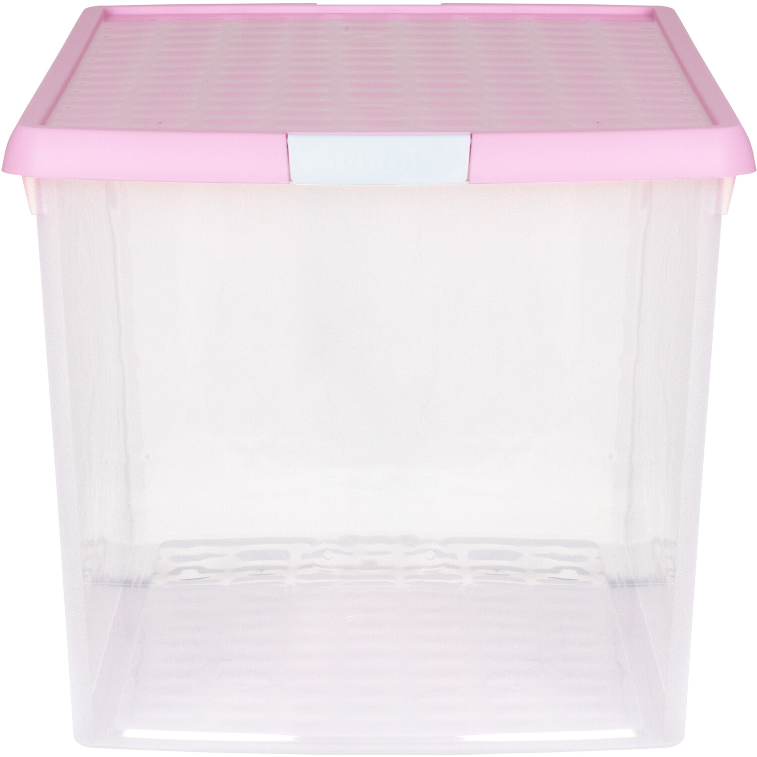 Wham Storage Box with Clip On Lid Pink 62l Image 2
