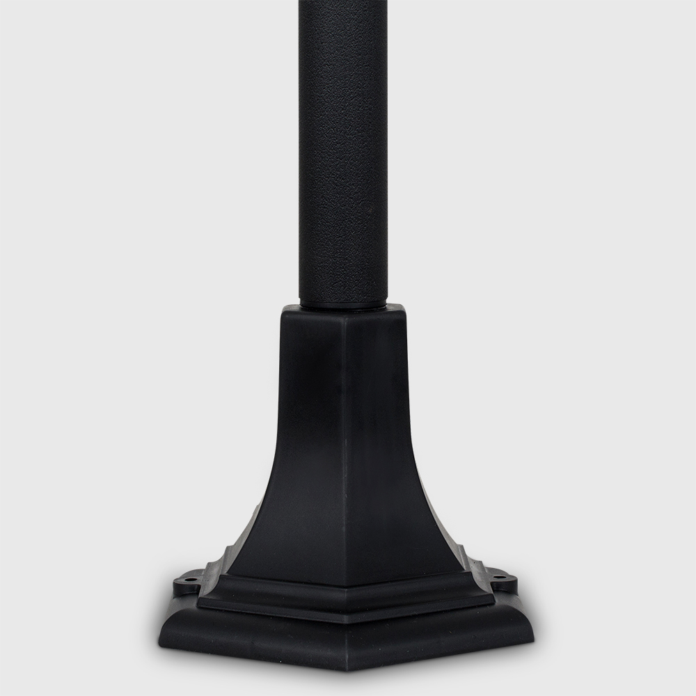 ValueLights Mayfair Set of 4 Black Warm White Bulb Bollard Lights Image 4