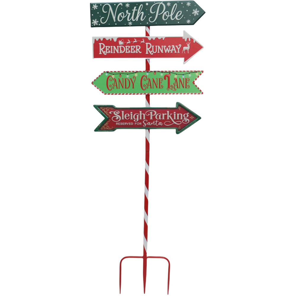 Santa's Signpost Stake Image 1