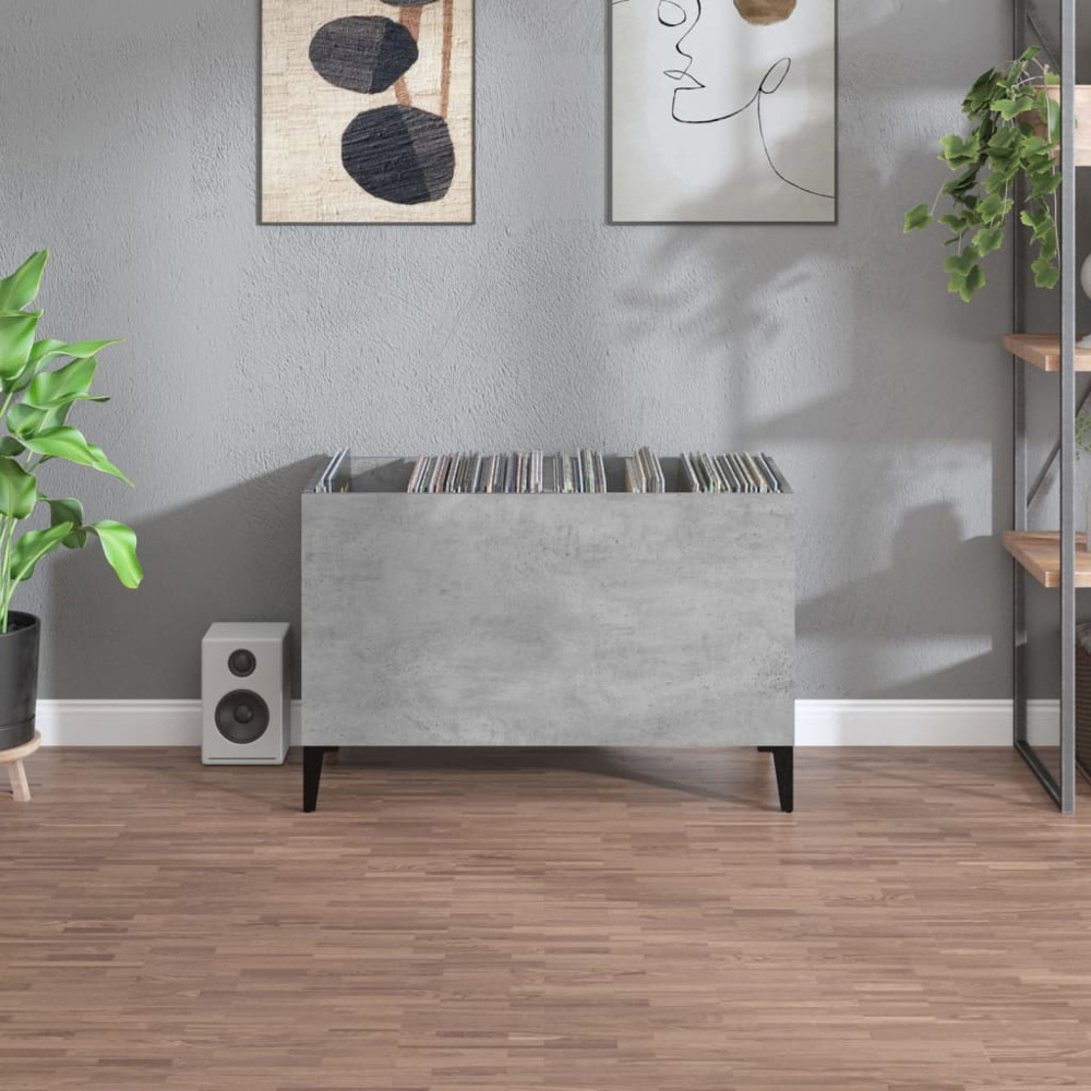 vidaXL Concrete Grey Record Cabinet Image 3