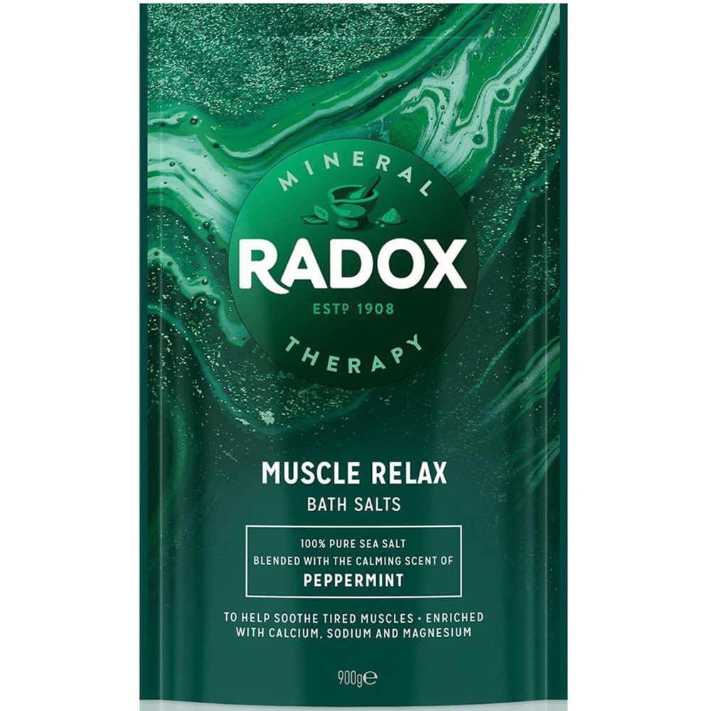Radox Peppermint Muscle Relax Therapy Bath Salt 900g 4 Pack Image 3
