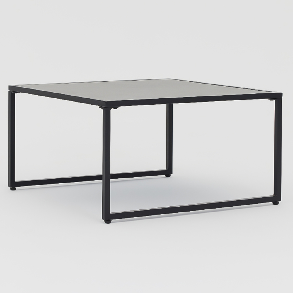 Home Detail Marbella 2 Seater Black Balcony Lounge Set with Ivory Cushions Image 4