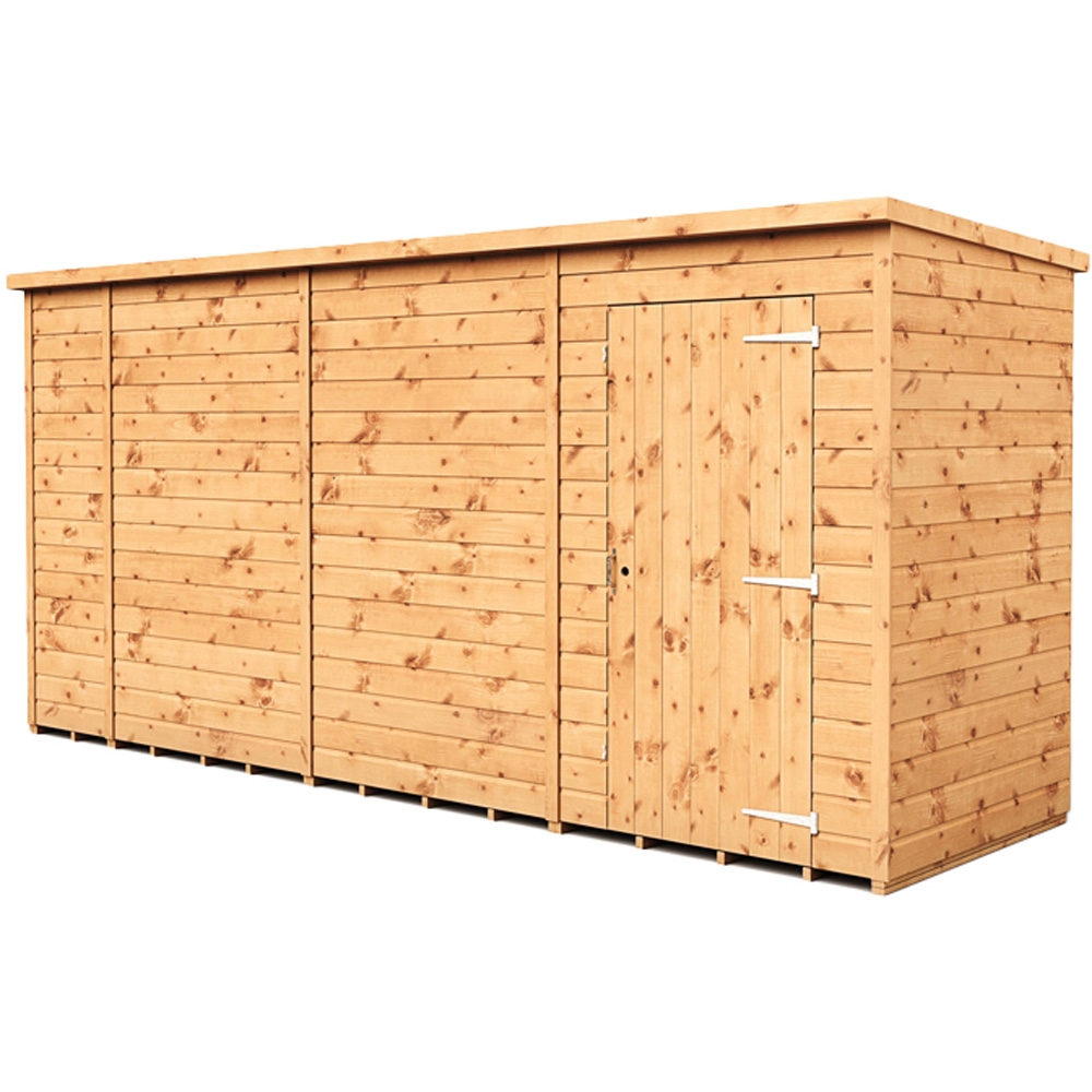 Empire Sheds 14 x 4ft Tongue and Groove Wooden Pent Garden Shed Image 1