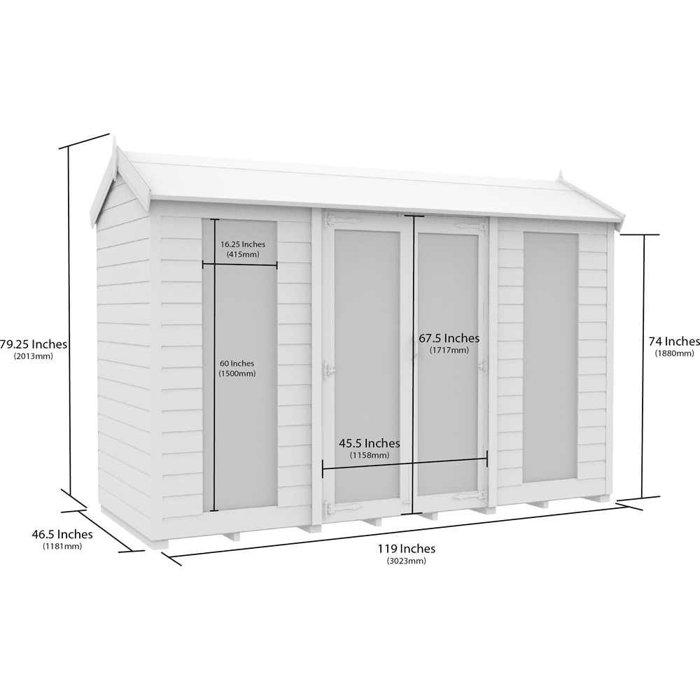 DIY Sheds 10 x 4ft Tongue and Groove Timber Apex Summerhouse Image 7