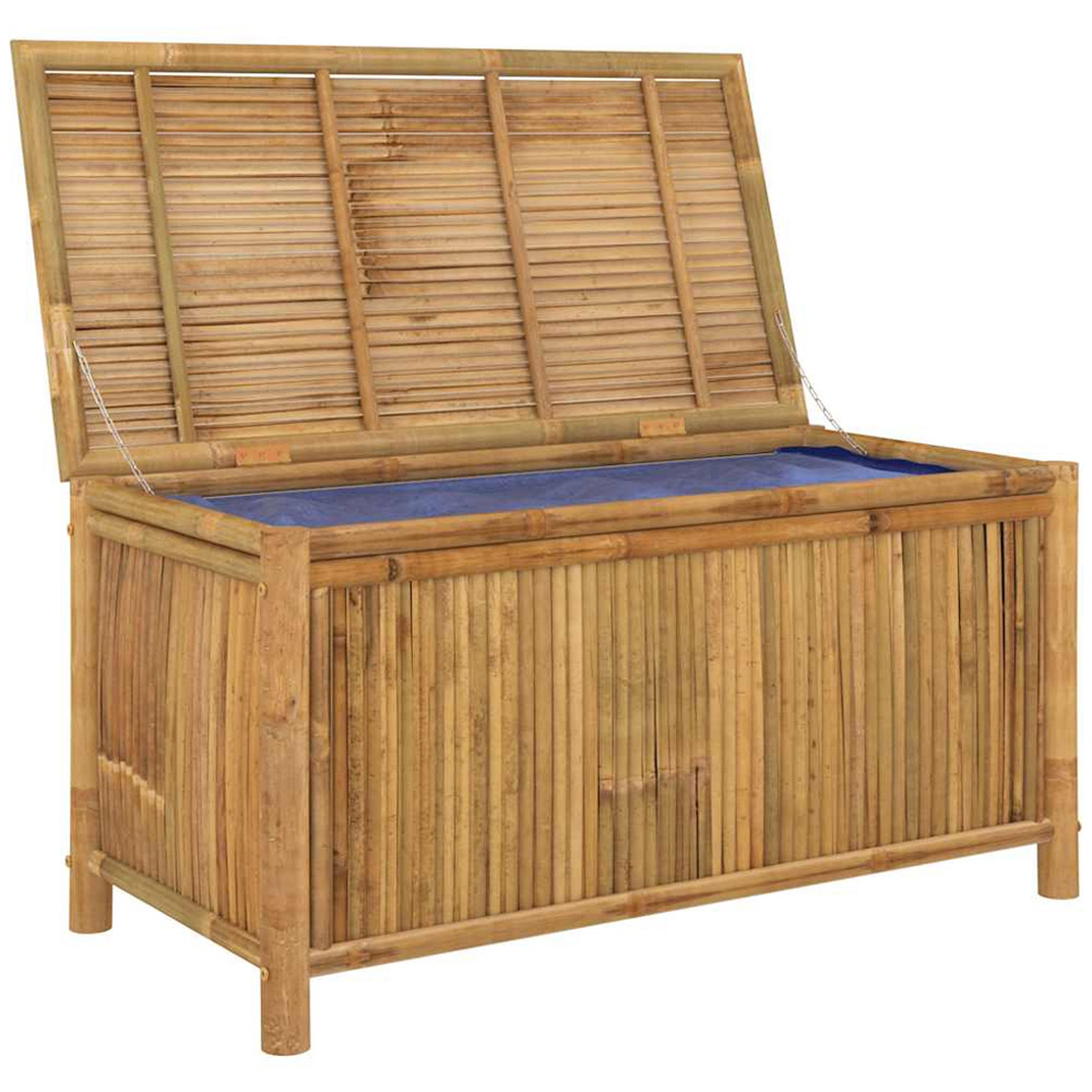 vidaXL 55 x 110 x 52cm Brown Bamboo Garden Storage Box Image 3