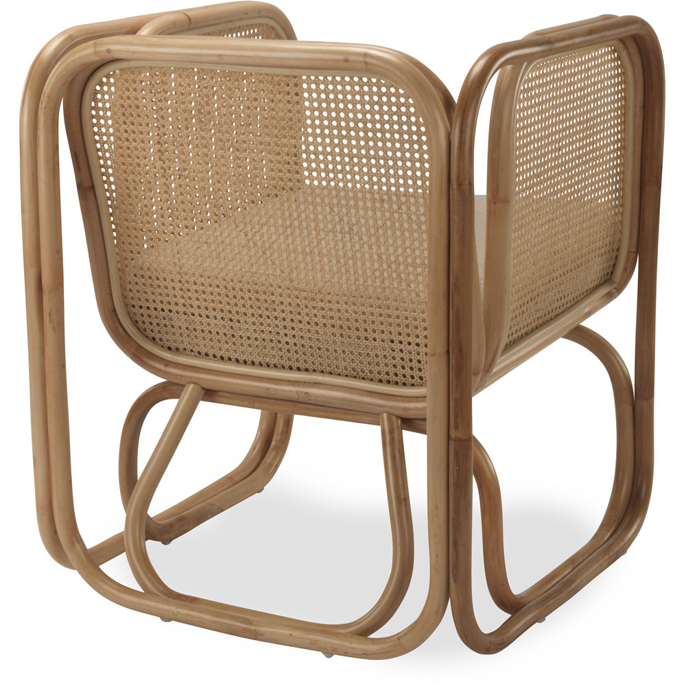 Desser Iconic Natural Latte Fabric Rattan Chair Image 3
