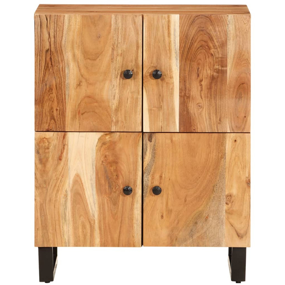 vidaXL 4 Door Solid Wood Acacia Sideboard Image 3