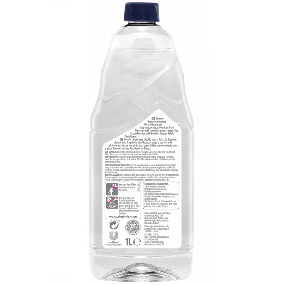 Comfort Intense Vaporesse Fresh Sky Ironing Water 1L 10 Pack Image 4