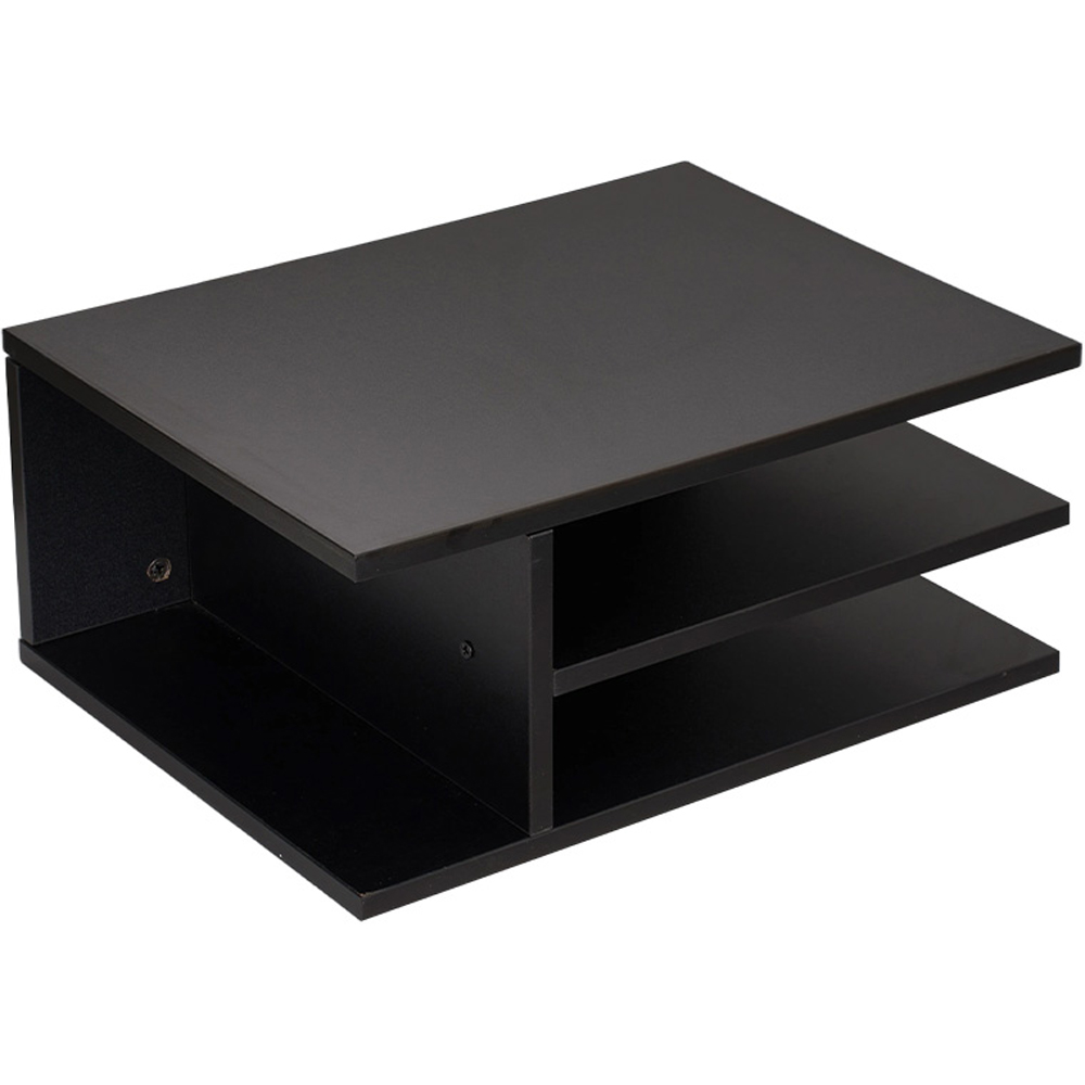 Living and Home 3 Shelf Black Desktop Printer Stand Image 3