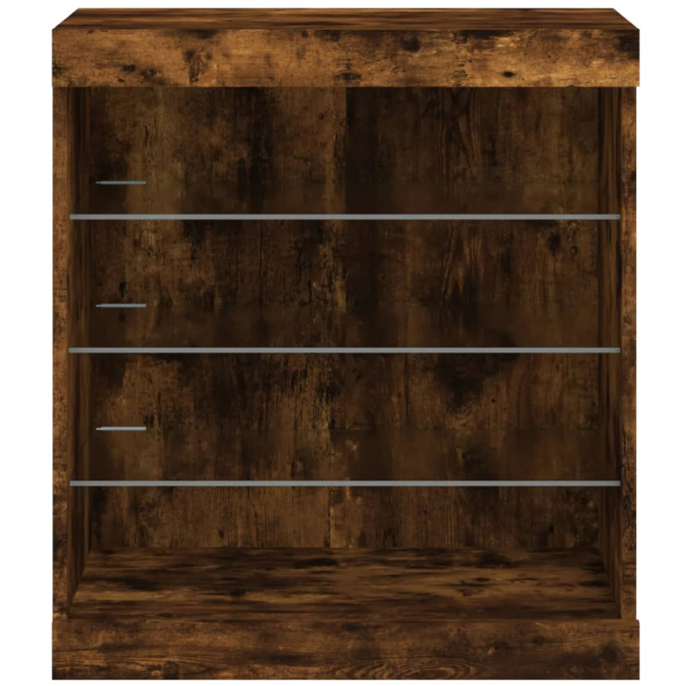 vidaXL 4 Shelf Smoked Oak Sideboard with RGB LED Lights Image 6