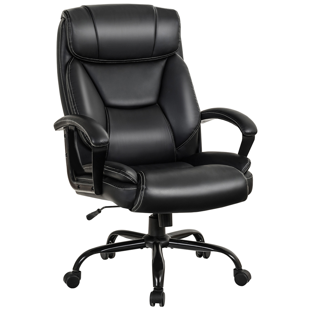 Costway Black PU Leather Executive Office Chair Image 2