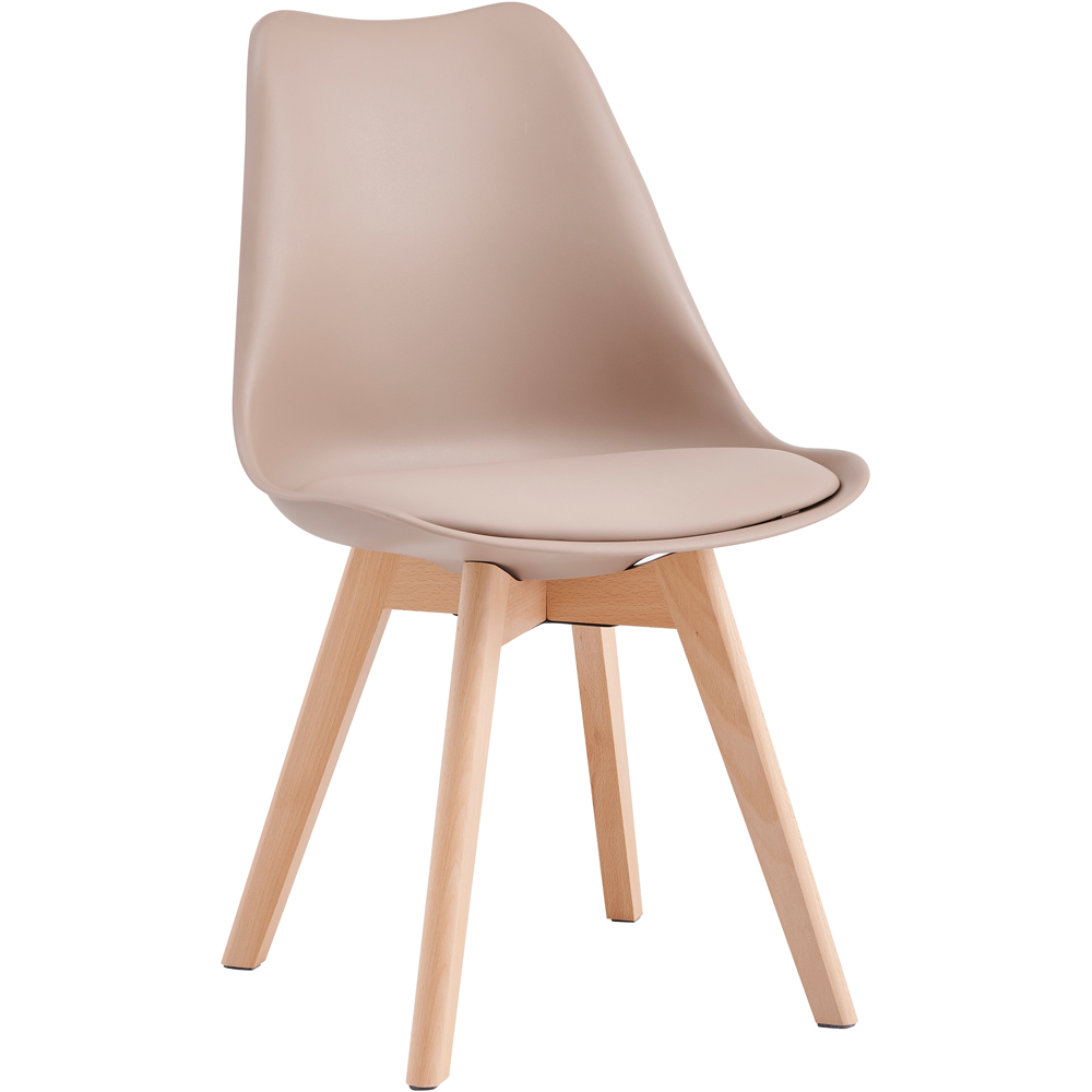 Eva Set of 6 Brown Padded Dining Chairs Image 3