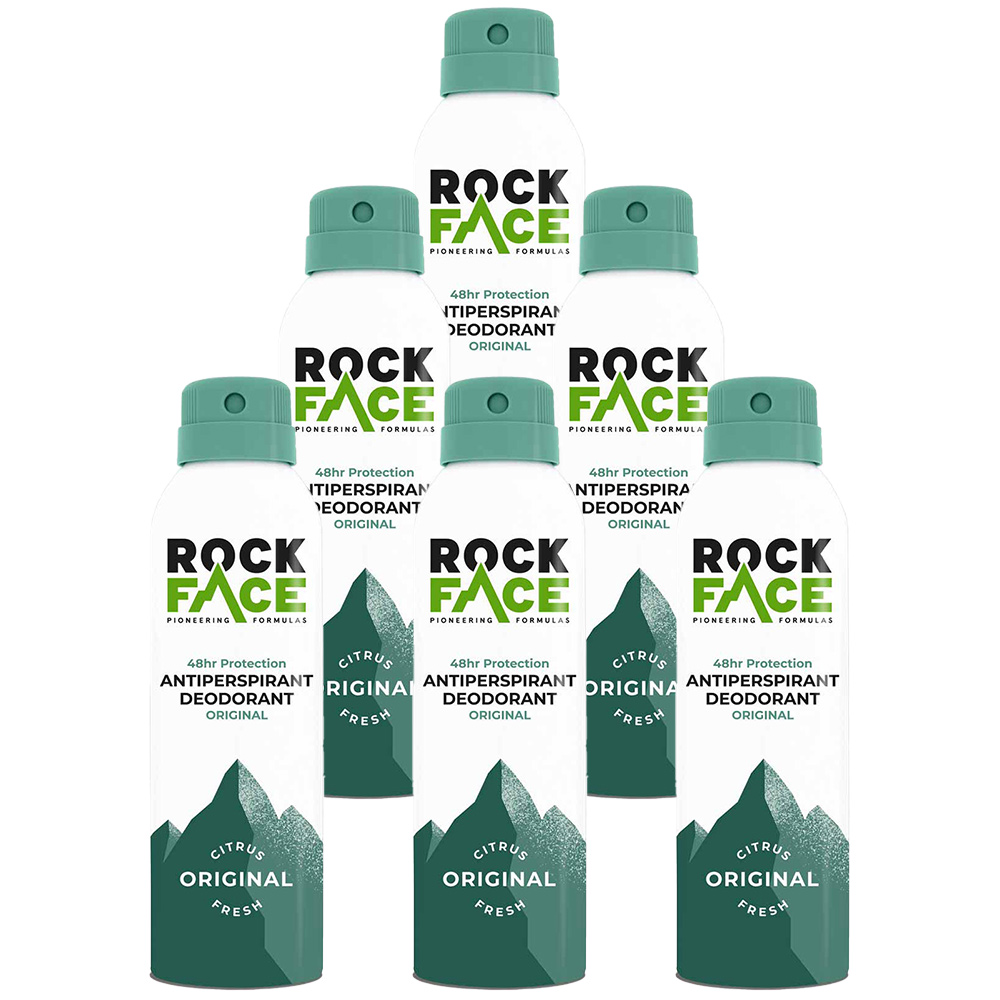 Rock Face Antiperspirant Deodorant Case of 6 x 200ml Image 1