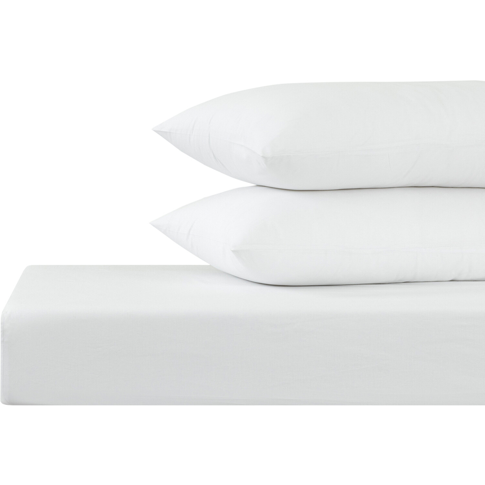 Cotton Sheet Set White Superking Image 1