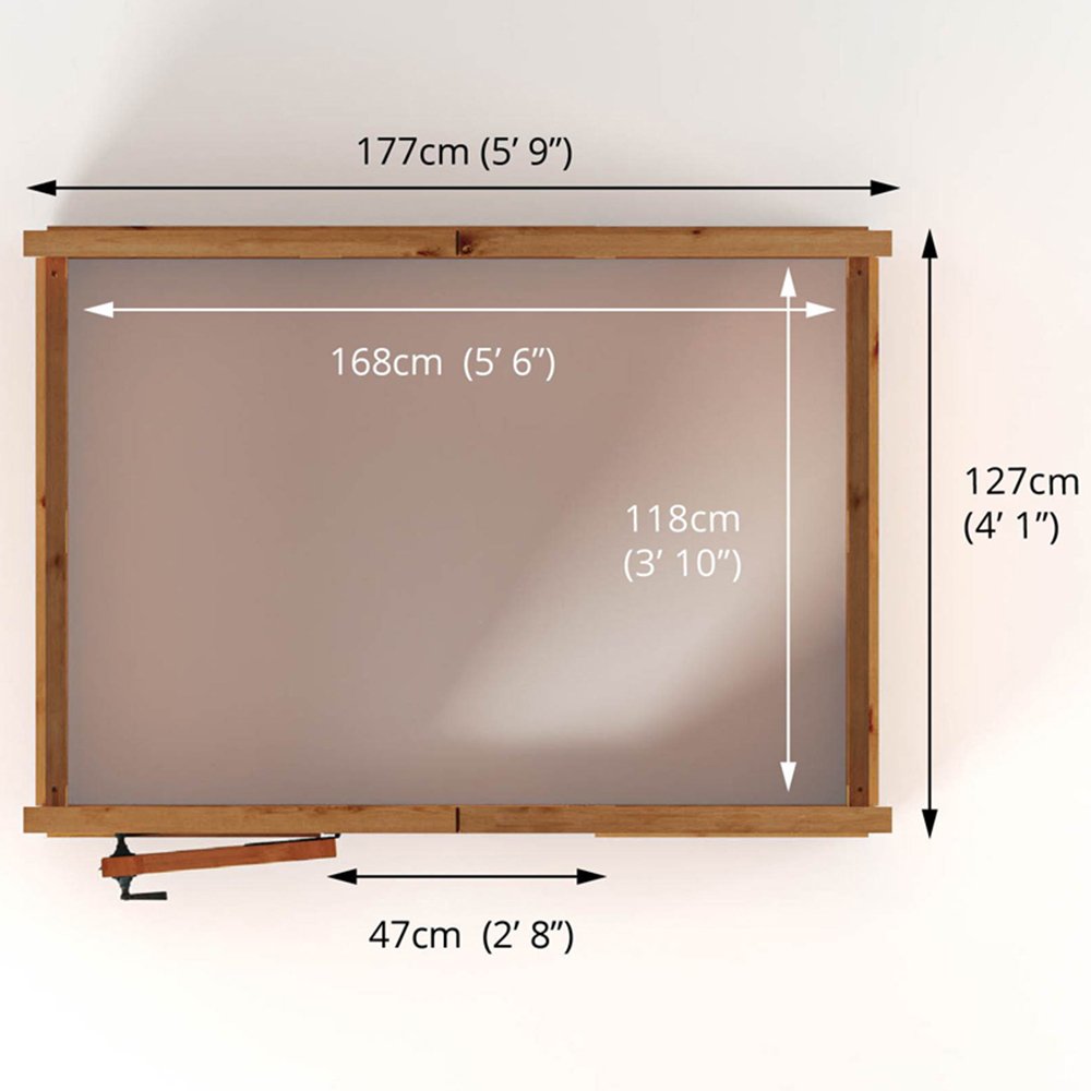 Mercia Woodsman Apex Styrene 4 x 6ft Greenhouse Image 9