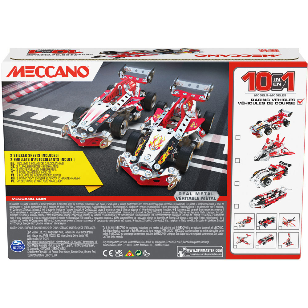 Meccano 10-in-1 Racing Vehicles Set Image 8