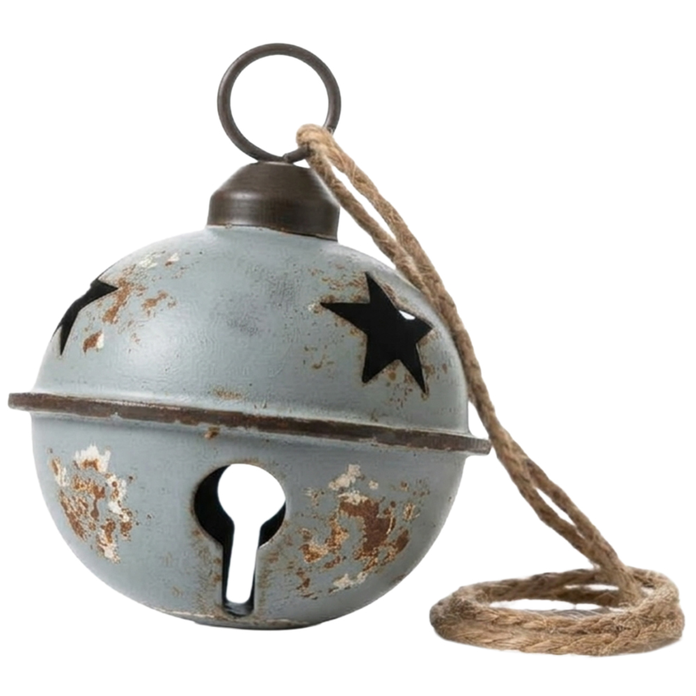Thompson and Morgan Christmas Gift Giant Grey Star Metal Bauble Image 1