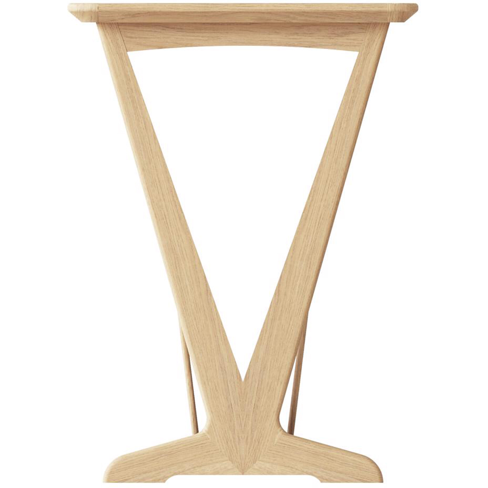 FWStyle Natural Oak Ash Veneer Side Table with Magazine Rack Image 4