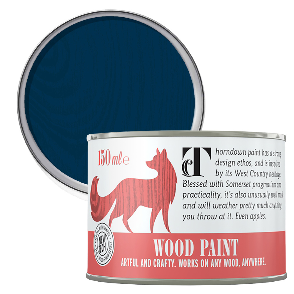 Thorndown Bilberry Blue Satin Wood Paint 150ml Image 1