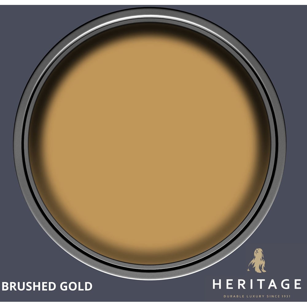 Dulux Heritage Walls and Ceilings Brushed Gold Velvet Matt Emulsion Paint 2.5L Image 4