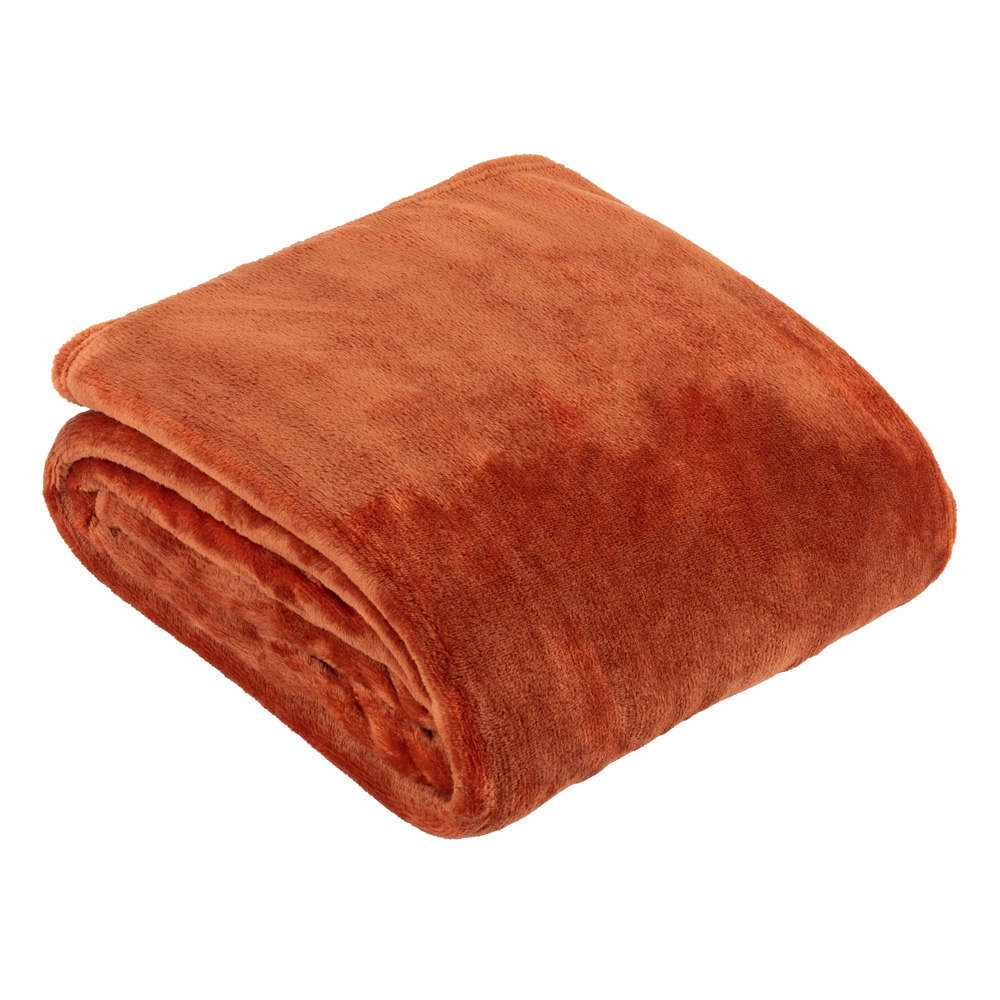 Furn Harrow Rust Fleece Throw 140 x 180cm Image 4