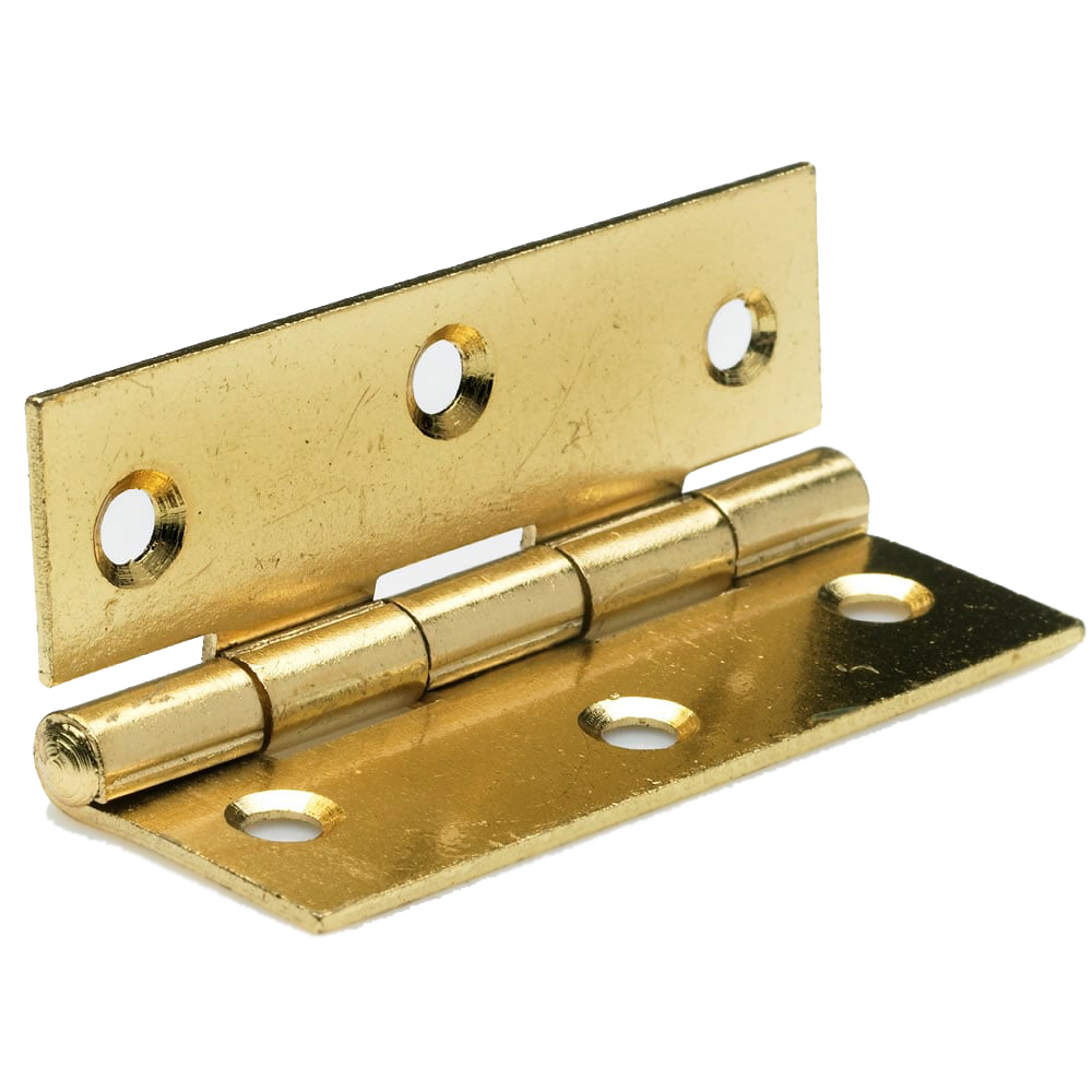 Wilko 65mm Brassed Butt Hinge 10 Pack Wilko