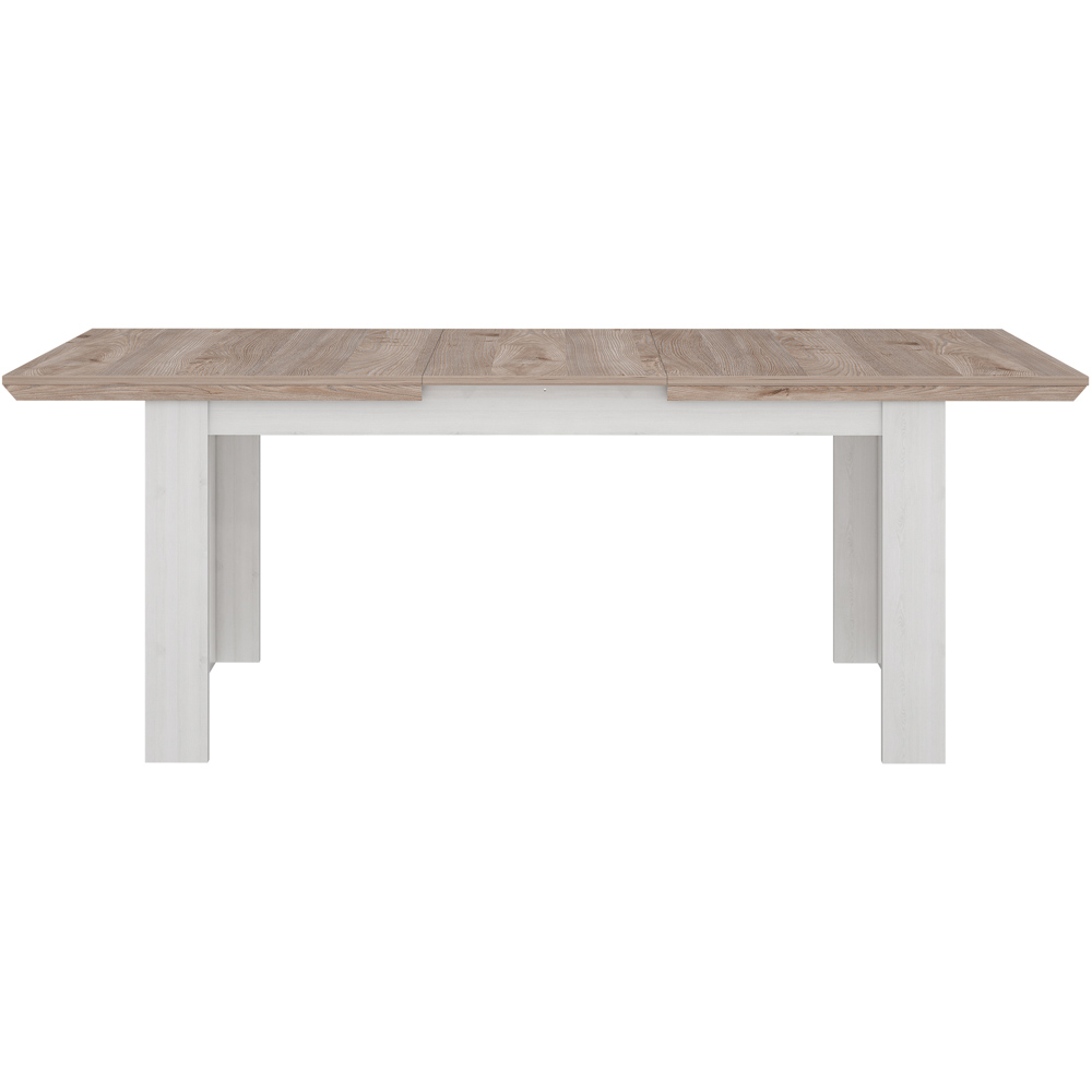 Florence Illopa 4 Seater Extending Dining Table Nelson and Snowy Oak Image 3