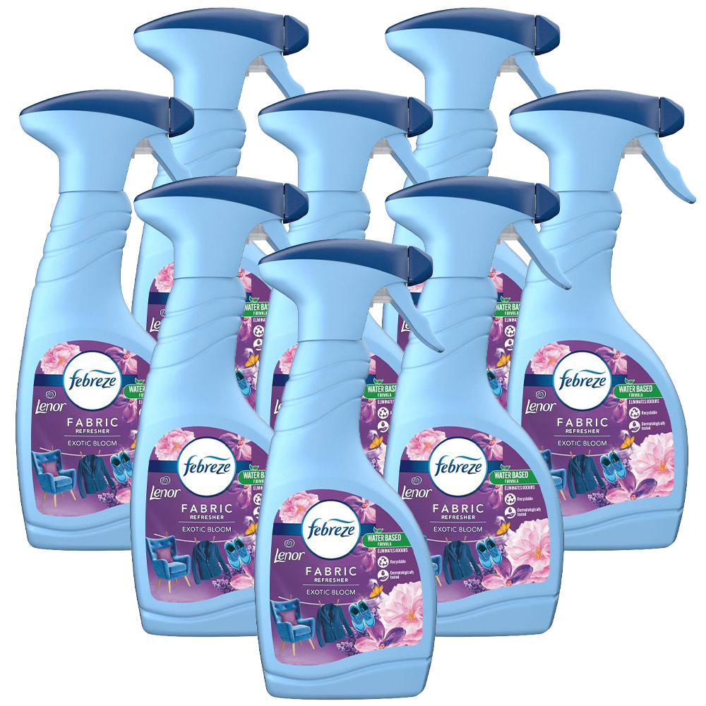 Febreze Exotic Bloom Fabric Refresher Case of 8 x 500ml Image 1