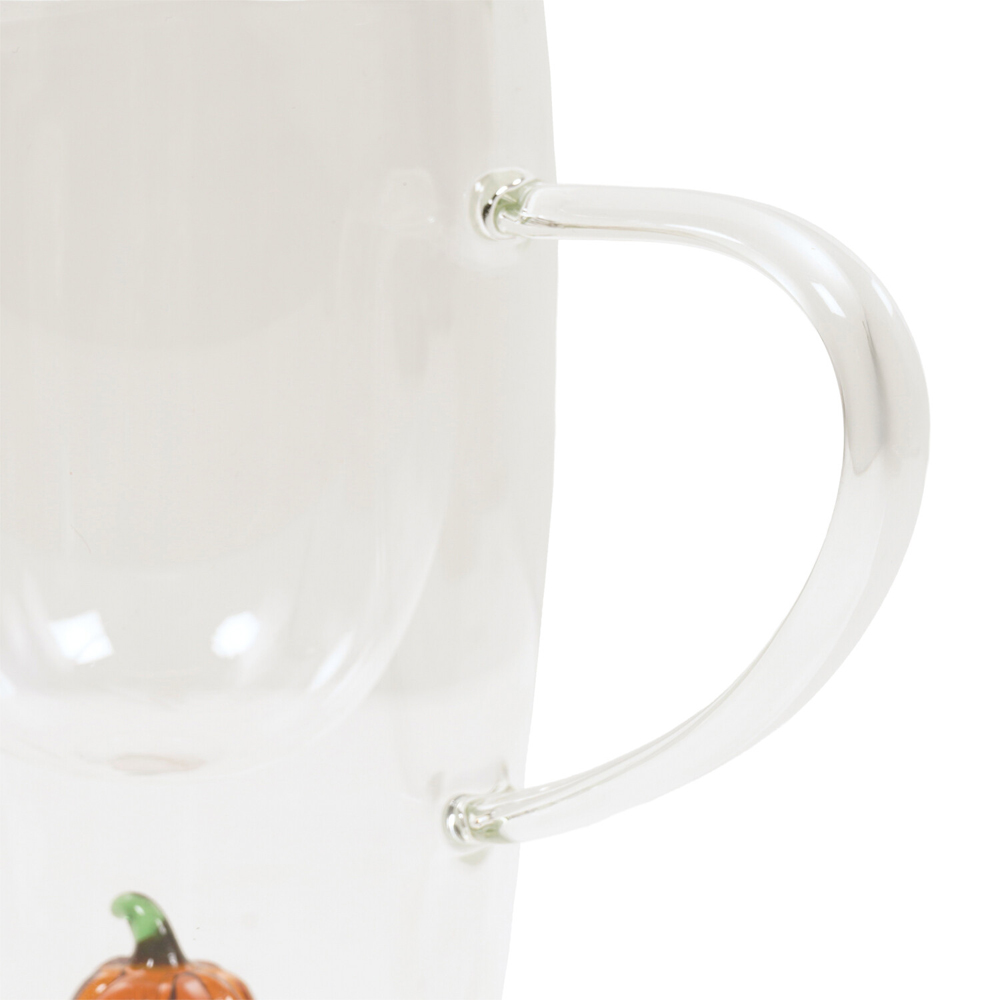Double Wall Icon Glass Mug with Handle Image 6