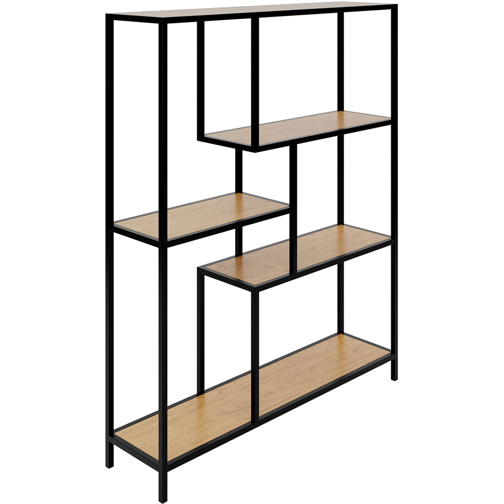 GFW Blake 4 Shelf Oak Shelving Unit Image 2