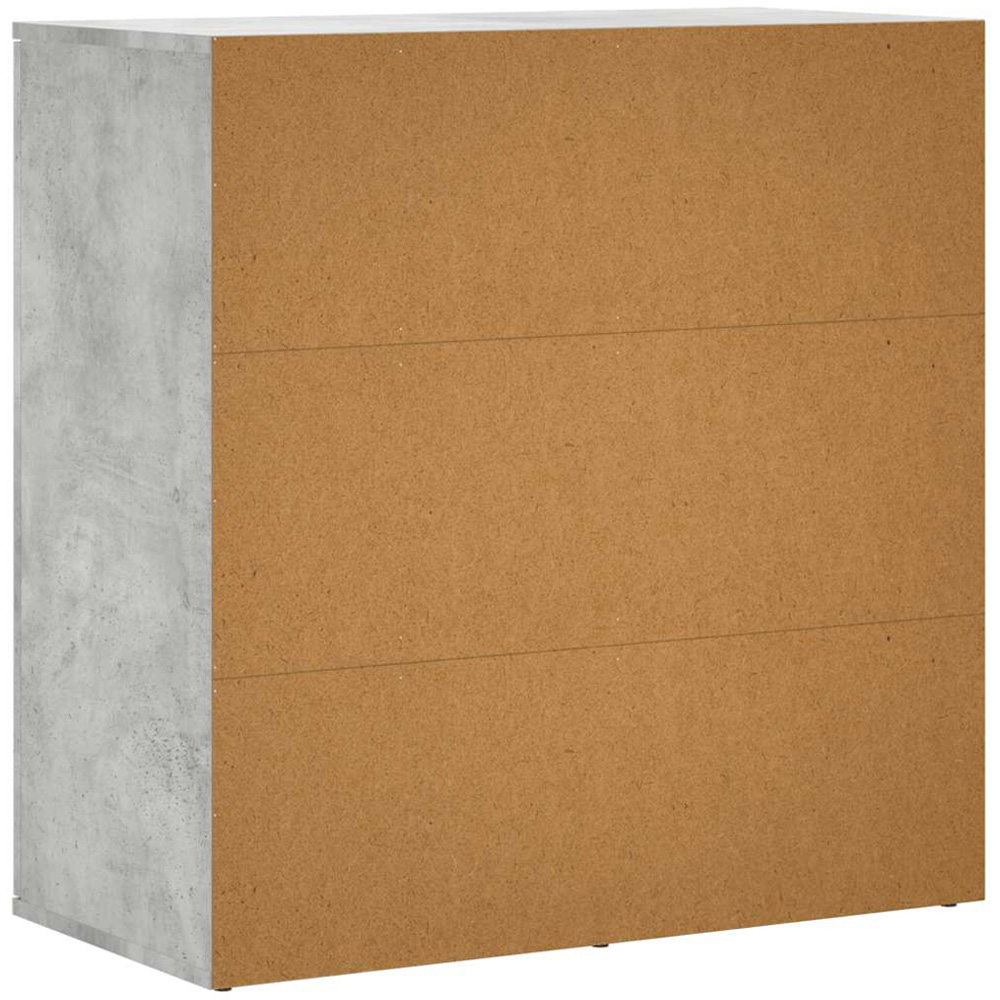 vidaXL 2 Door Concrete Grey Sideboard Image 8