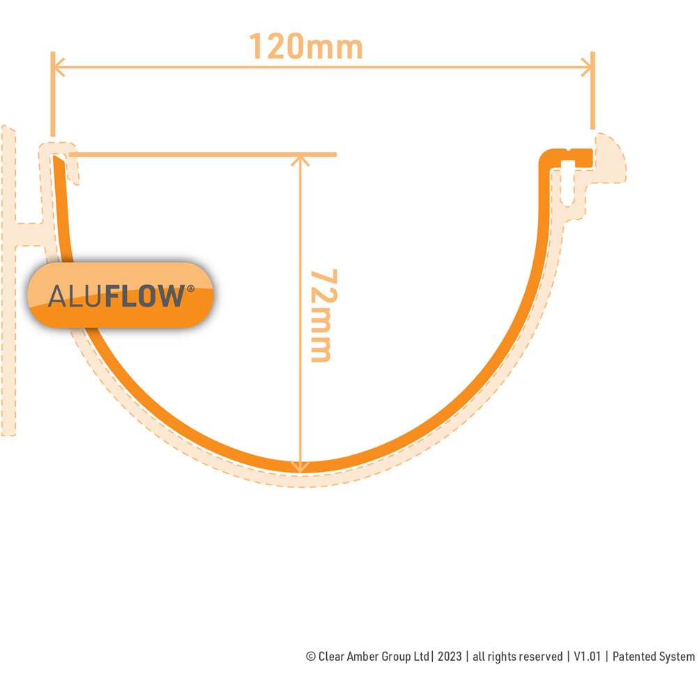 Aluflow Grey Aluminium Gutter Deep Union Bracket Image 4