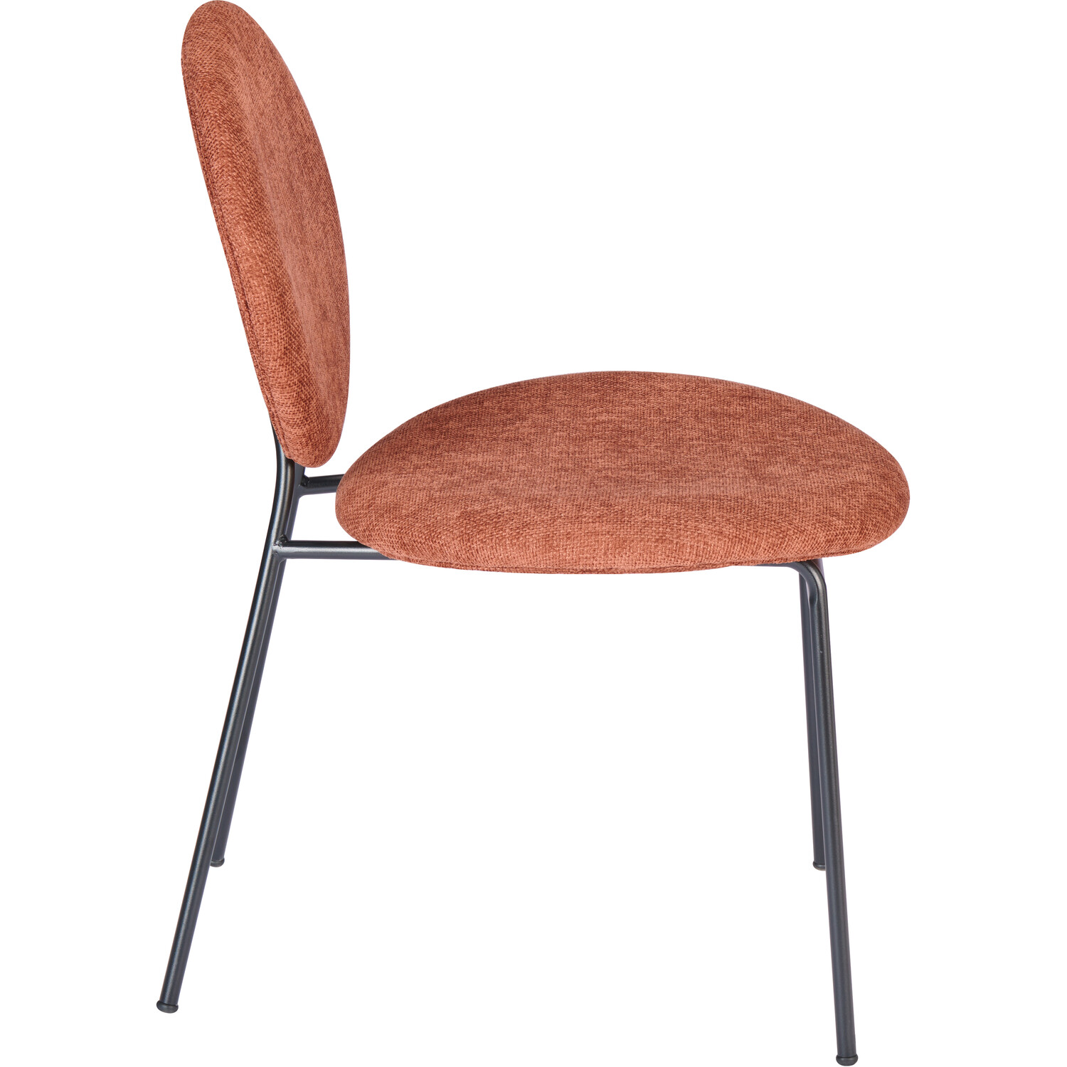 Pair of Maybury Plush Dining Chairs Burnt Orange Image 5