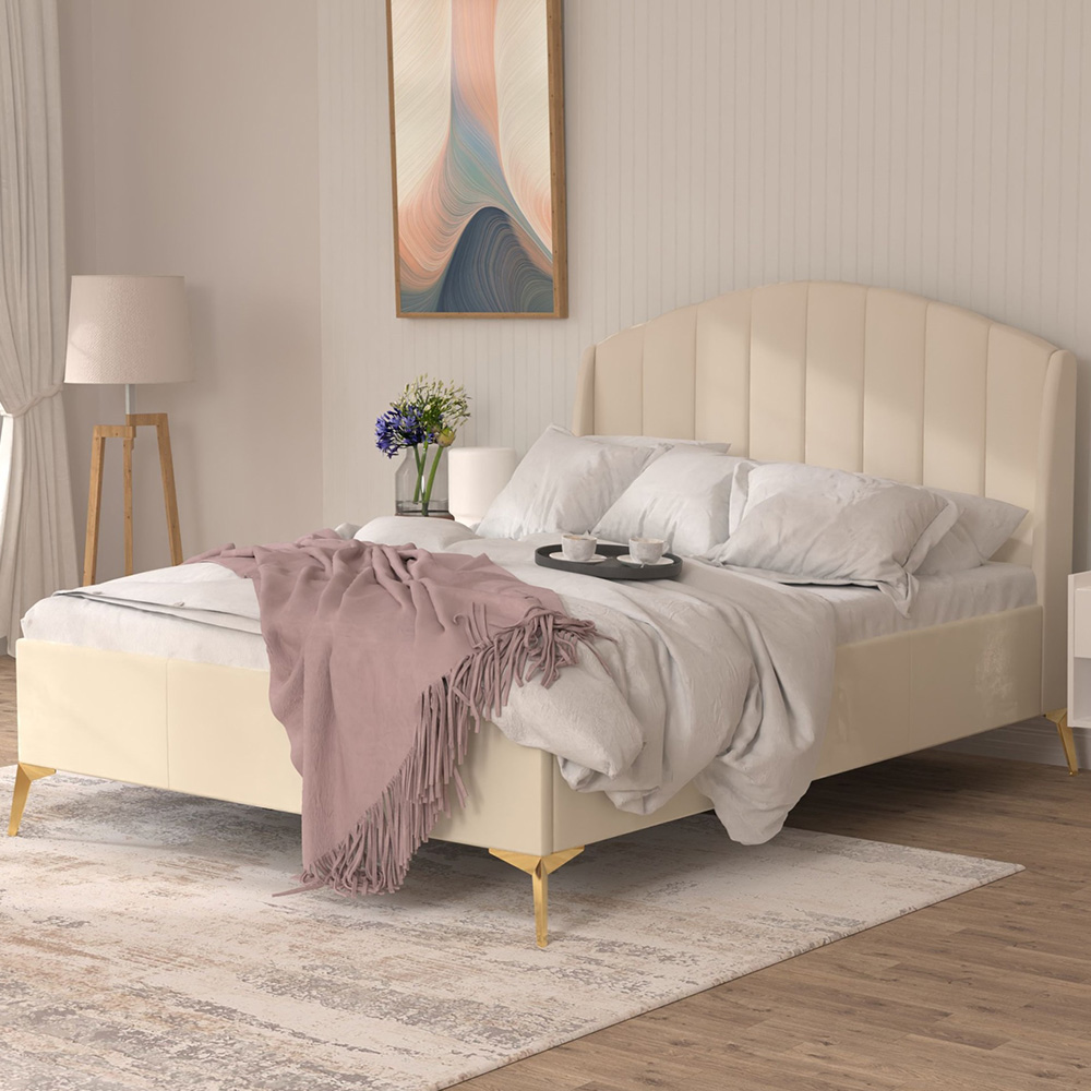 GFW Pettine King Size Pink End Lift Ottoman Storage Bed Wilko