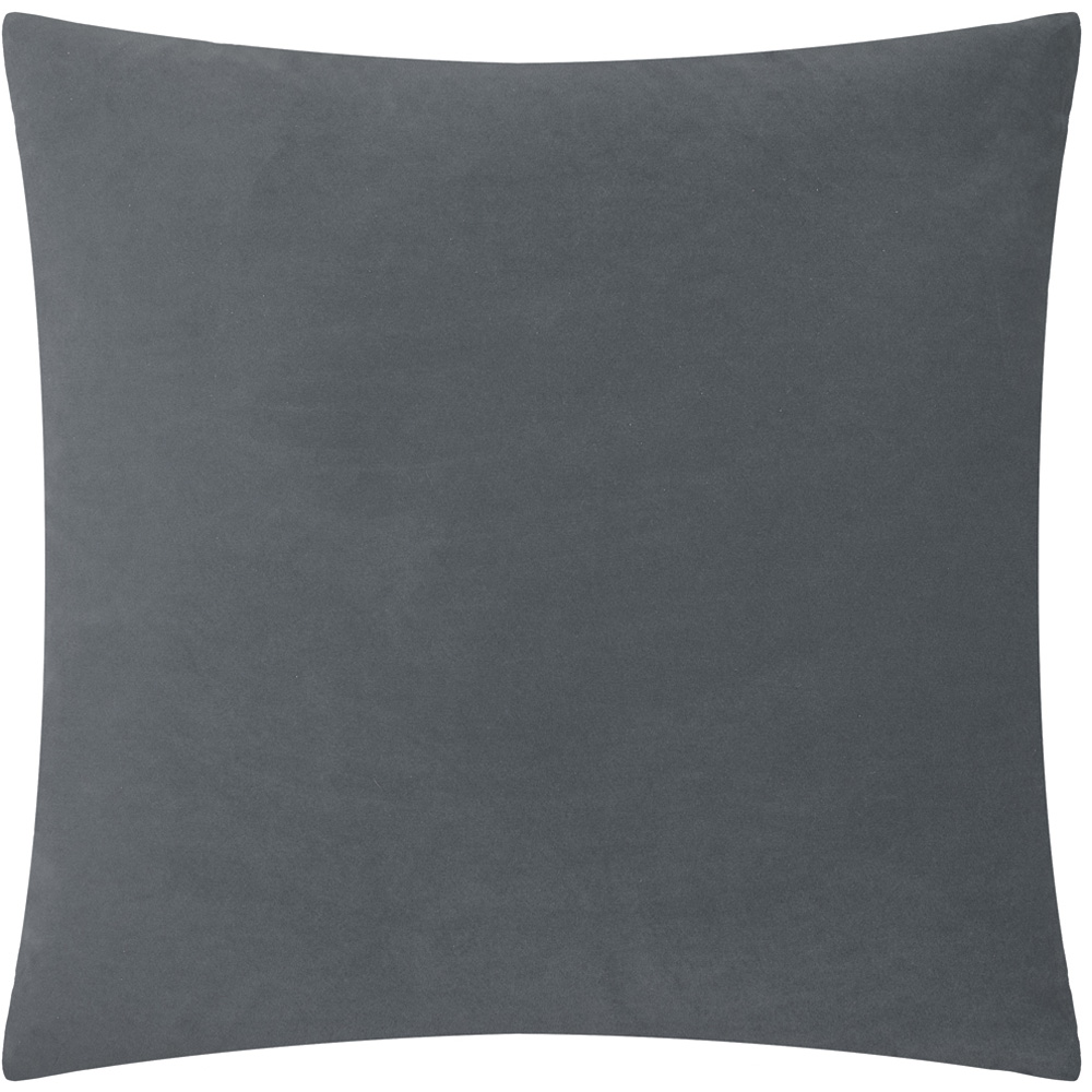Paoletti Evoke Charcoal Cut Velvet Cushion 55 x 55cm Image 3