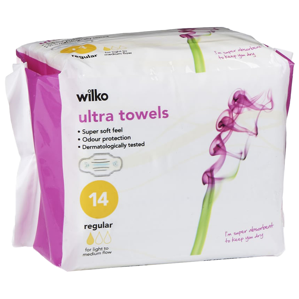 Wilko Ultra Regular Sanitary Towels 14 Pack Image