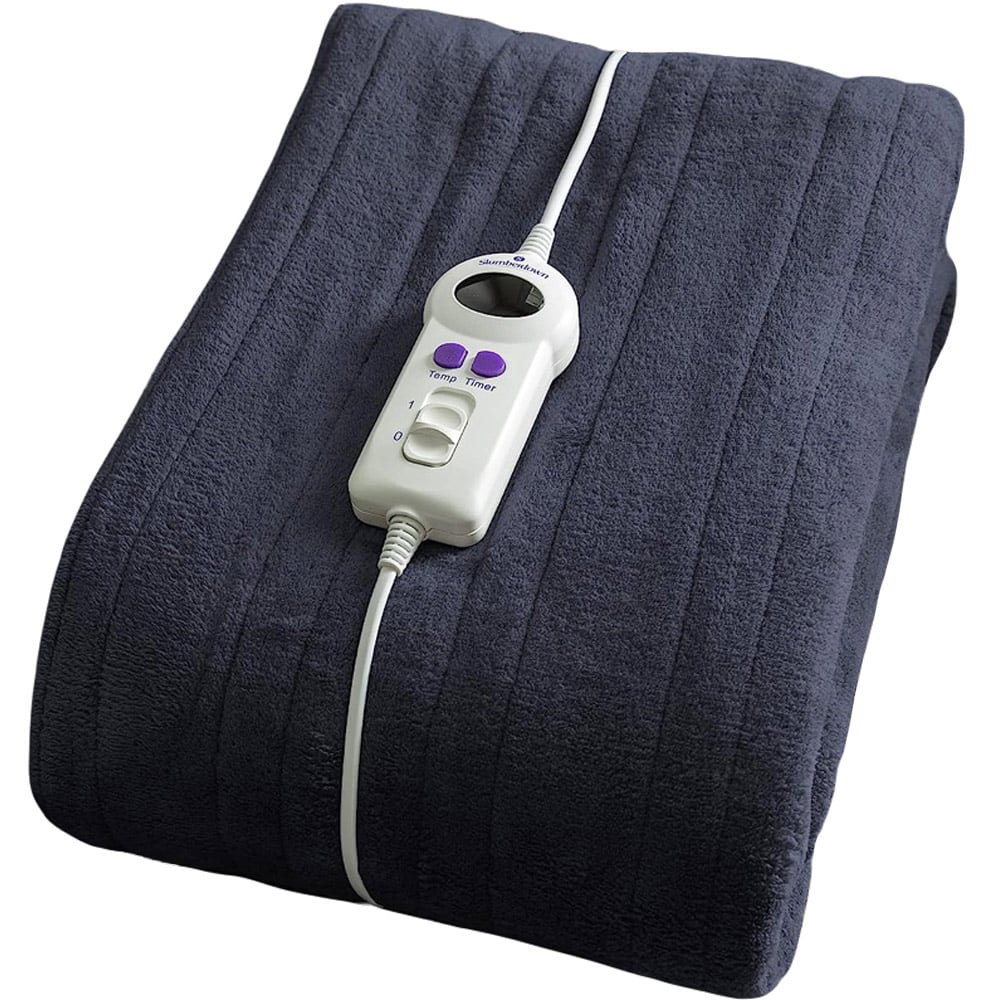 Slumberdown Navy Comfy Hugs Heated Throw 120 x 160cm Image 1