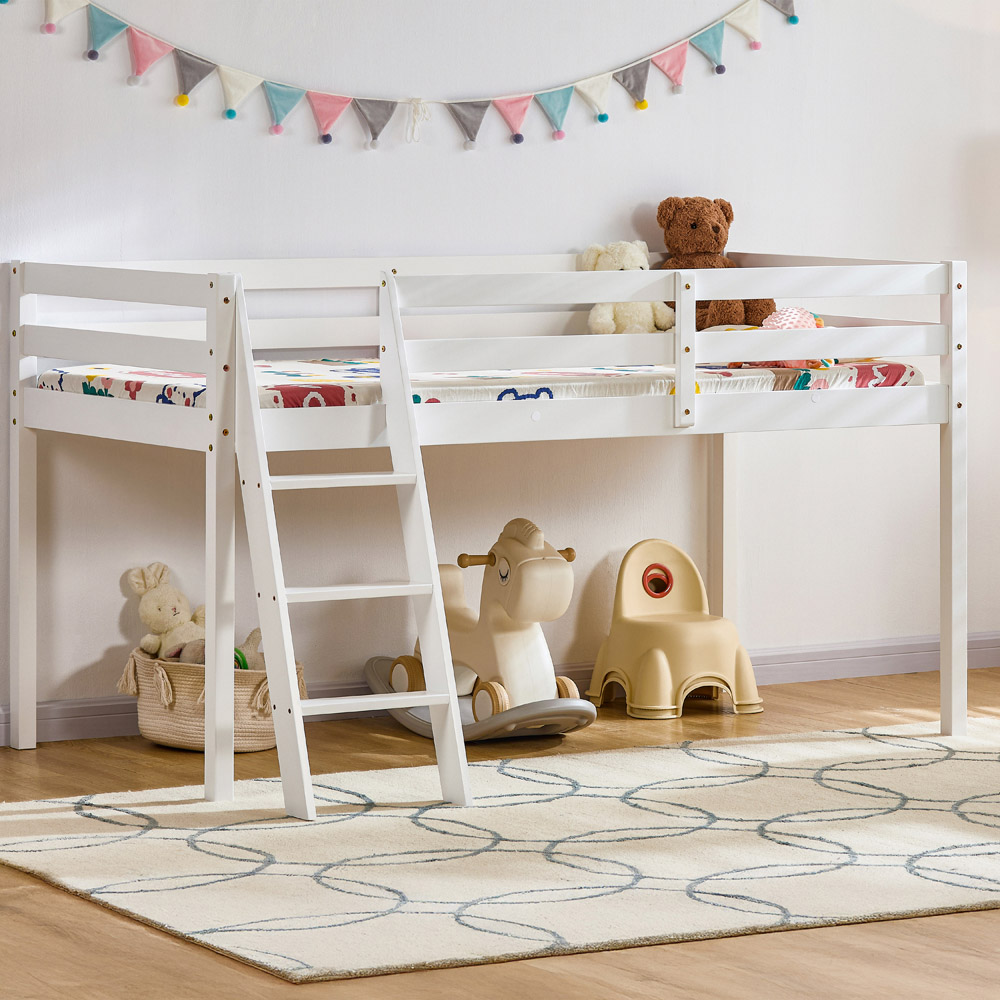 VIDA DESIGNS Sydney Single White Bunk Bed with Foam Mattress Image 1