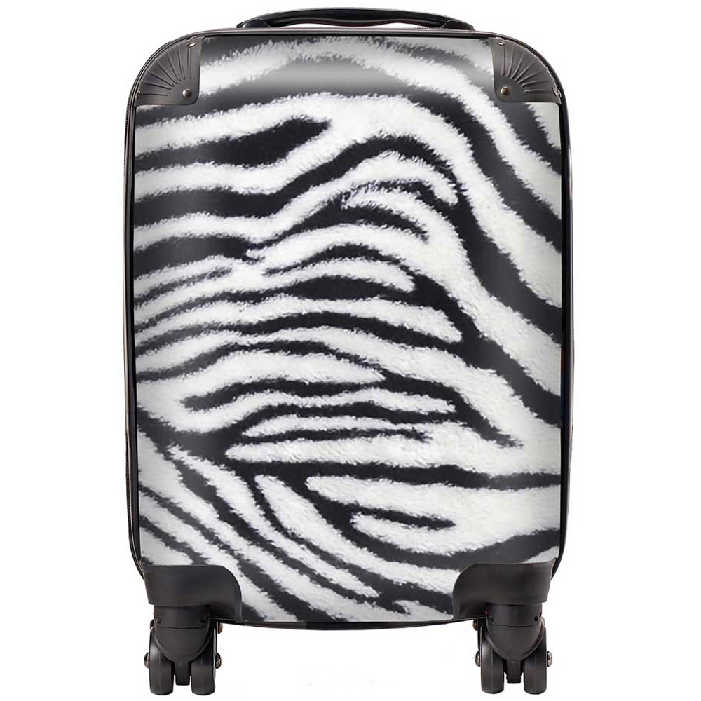 Warren Reed Designer Small Zebra Texture Pattern Suitcase Image 1