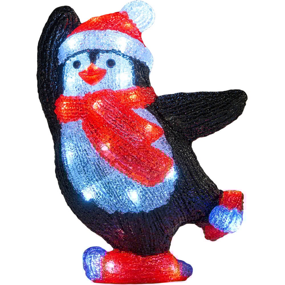 Acrylic Skating Penguin - Cool White Image 2