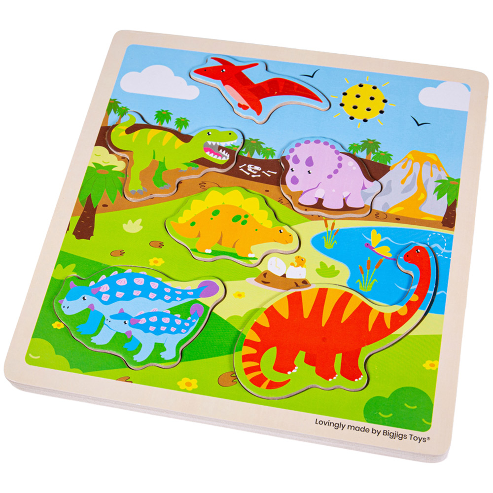 Bigjigs Toys Dinosaur Sound Puzzle Multicolour Image 1