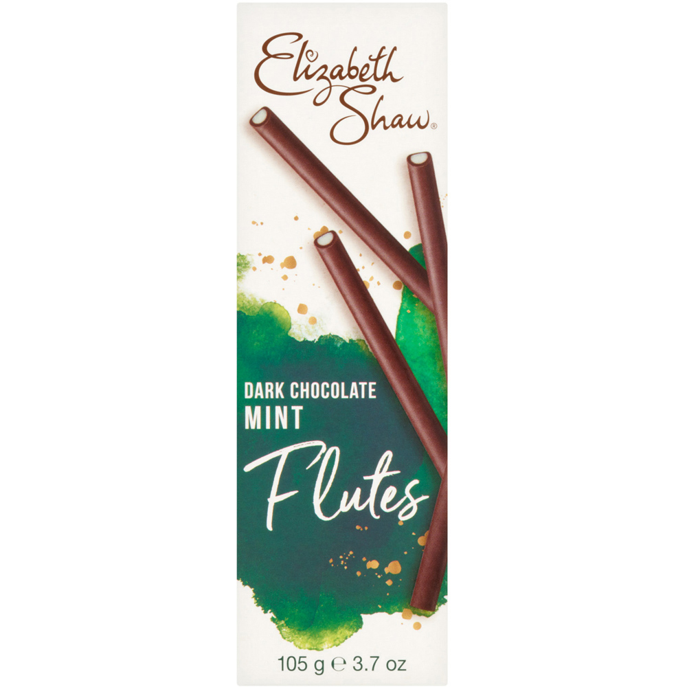 Elizabeth Shaw Dark Chocolate Mint Flutes 105g Image 1