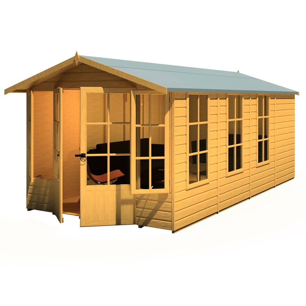 Shire Delmora 8 x 16ft Double Door Traditional Summerhouse Image 2