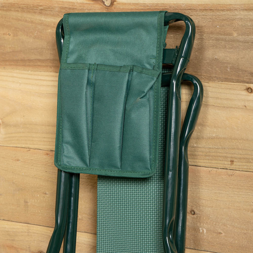 Samuel Alexander Green Garden Kneeler Chair with Detachable Tool Bag Image 6