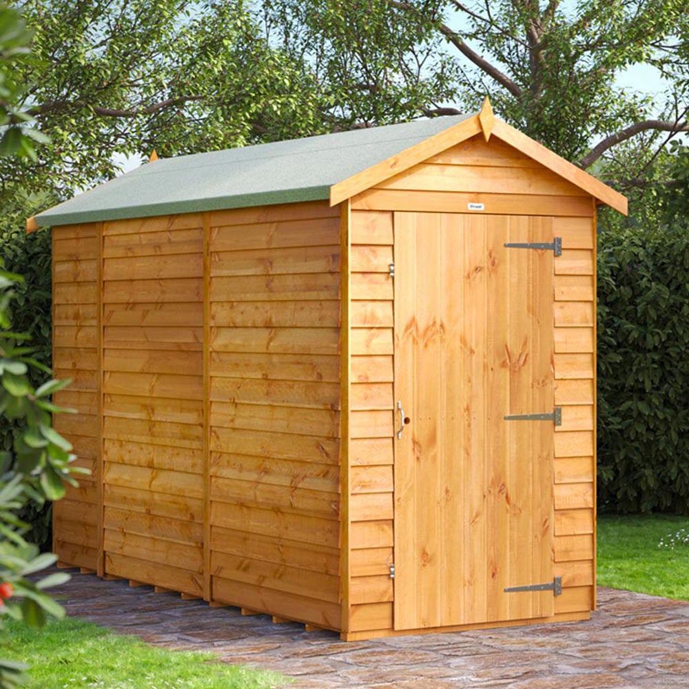 Power Sheds 10 x 4ft Overlap Apex Wooden Shed Image 2