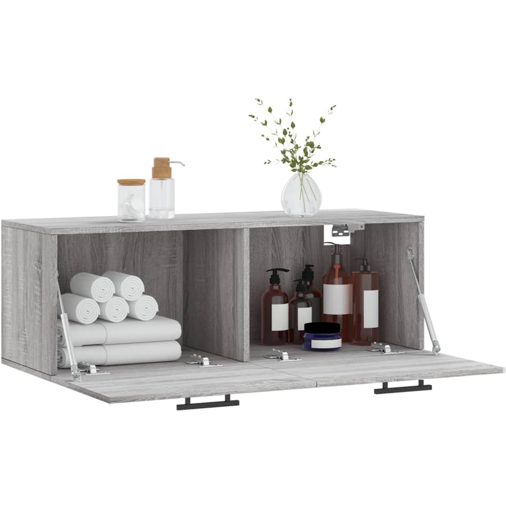 vidaXL 2 Door Grey Sonoma Wall Cabinet Image 4