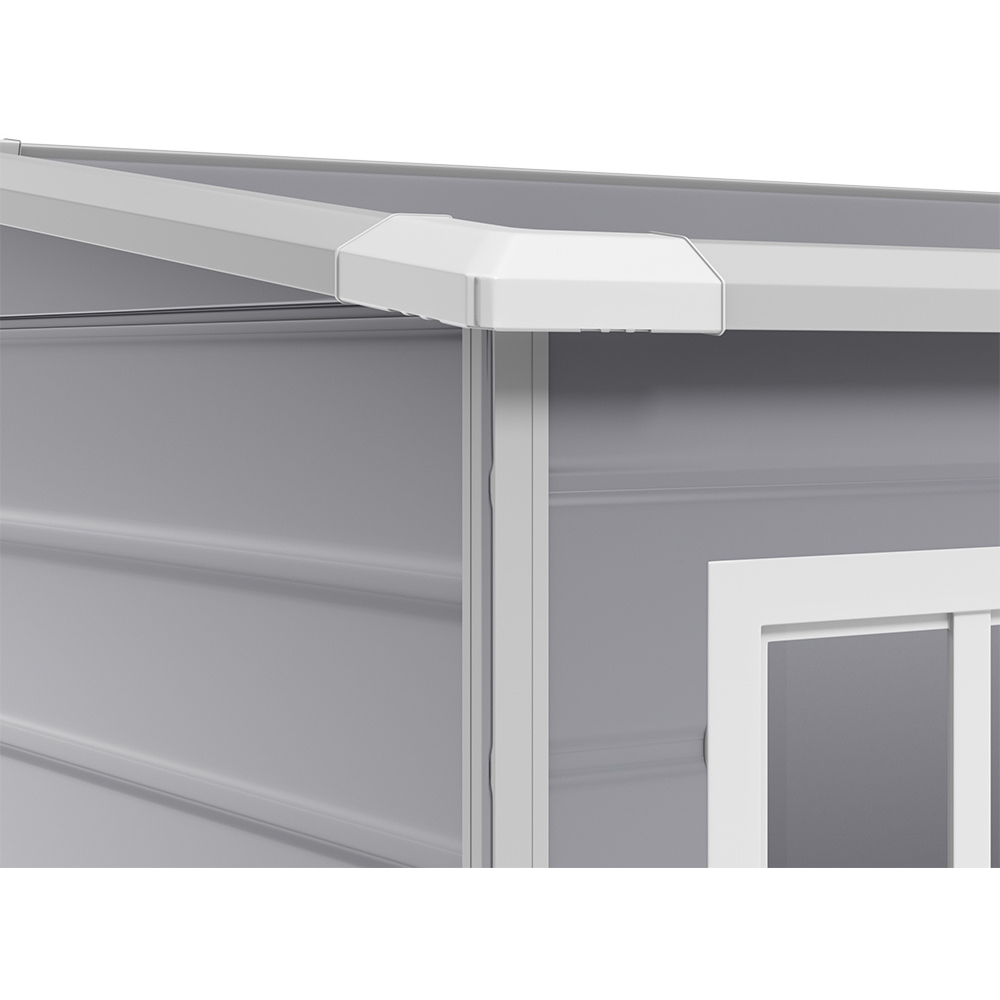 Living and Home 5 x 4ft Grey Plastic Garden Tool Shed Image 5