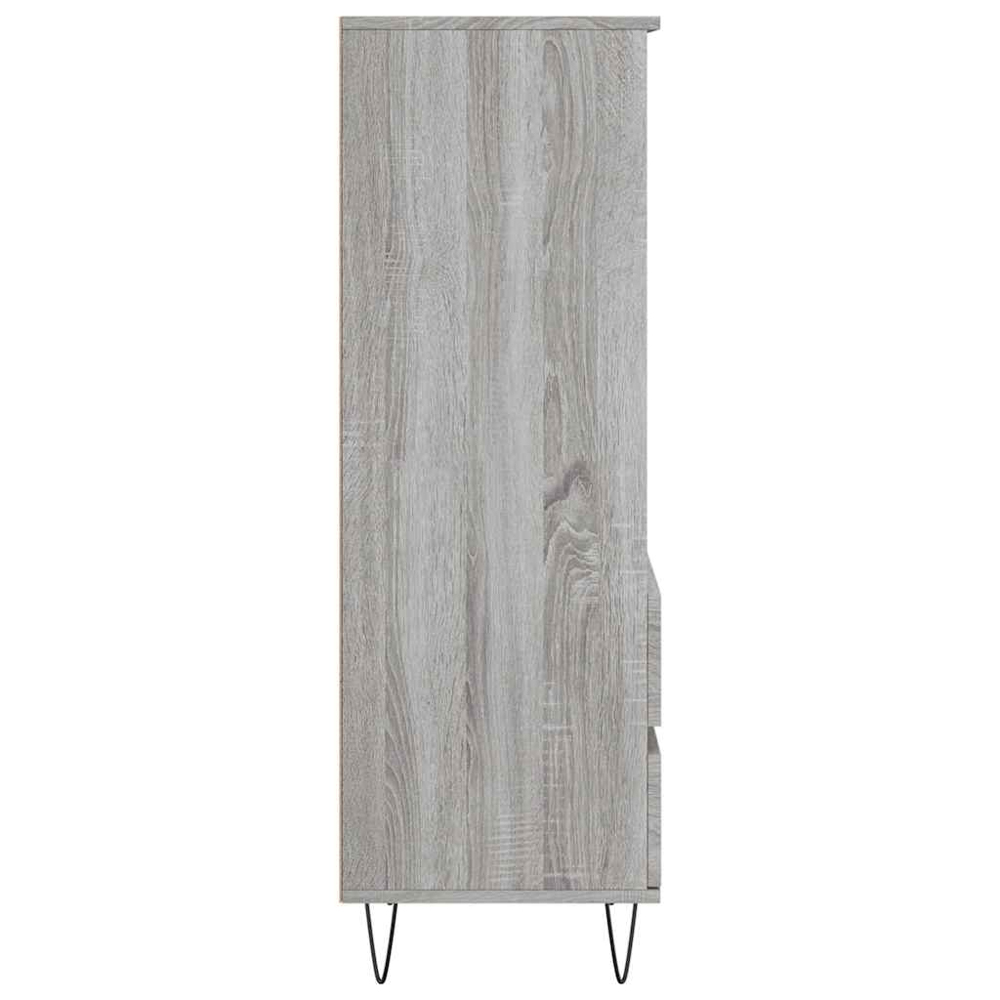 vidaXL 2 Drawer 3 Shelf Grey Sonoma Highboard Image 7